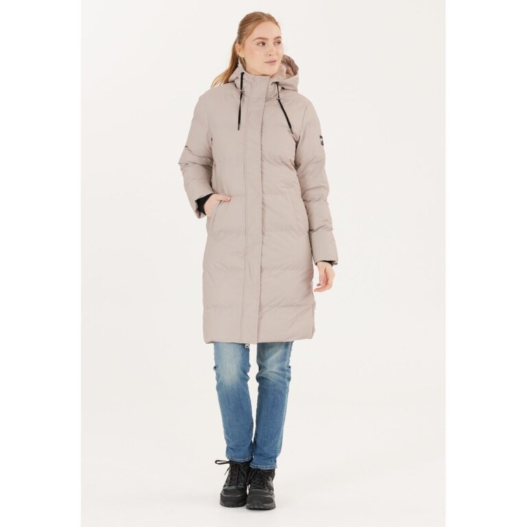 Weather Report Winter-Steppmantel Audrey Long Puffer Jacket W-Pro 5000 (wasserdicht, winddicht) beige Damen