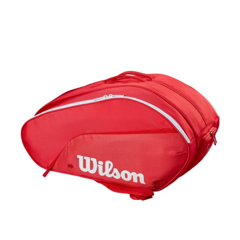 Wilson Racketbag 2025 Tour Padel Bag (Schlägertasche, 2 Hauptfächer) rot