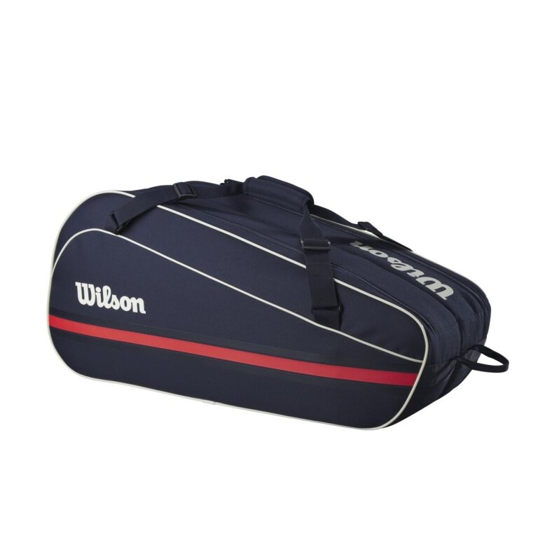 Wilson Racketbag Team Bag 2025 (Schlägertasche, 2 Hauptfächer) navyblau 6er