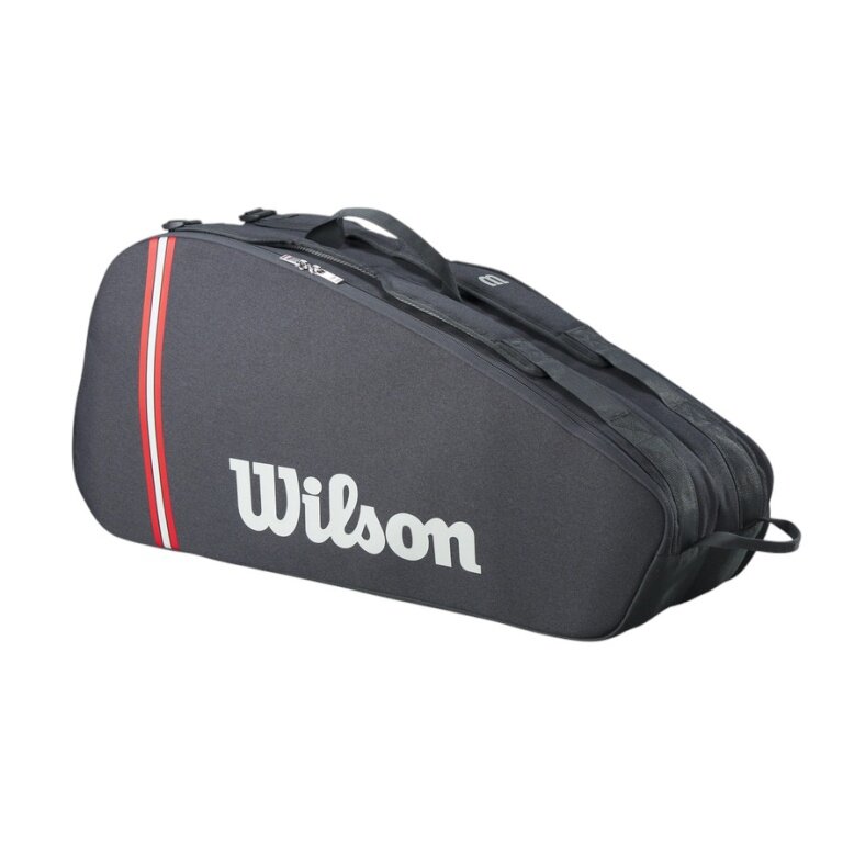 Wilson Racketbag Tour Bag 2025 (Schlägertasche, 2 Hauptfächer) schwarz 6er