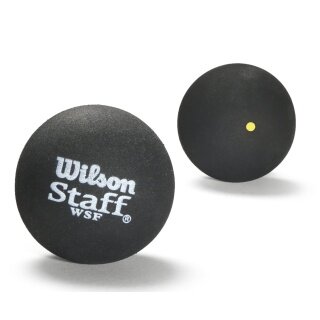 Wilson Squashball Staff (1 gelber Punkt, Speed langsam) schwarz - 1 Ball