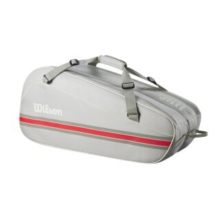 Wilson Tennis-Racketbag Team (Schlägertasche, 2 Hauptfach) 2025 grau 6er