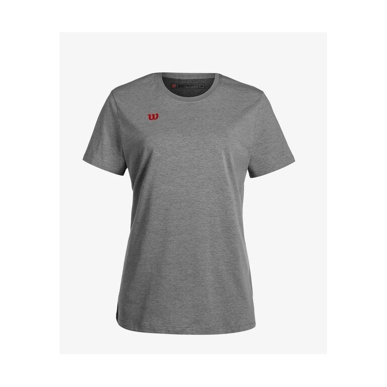 Wilson Tennis-Shirt Cotton (Baumwolle) grau Damen