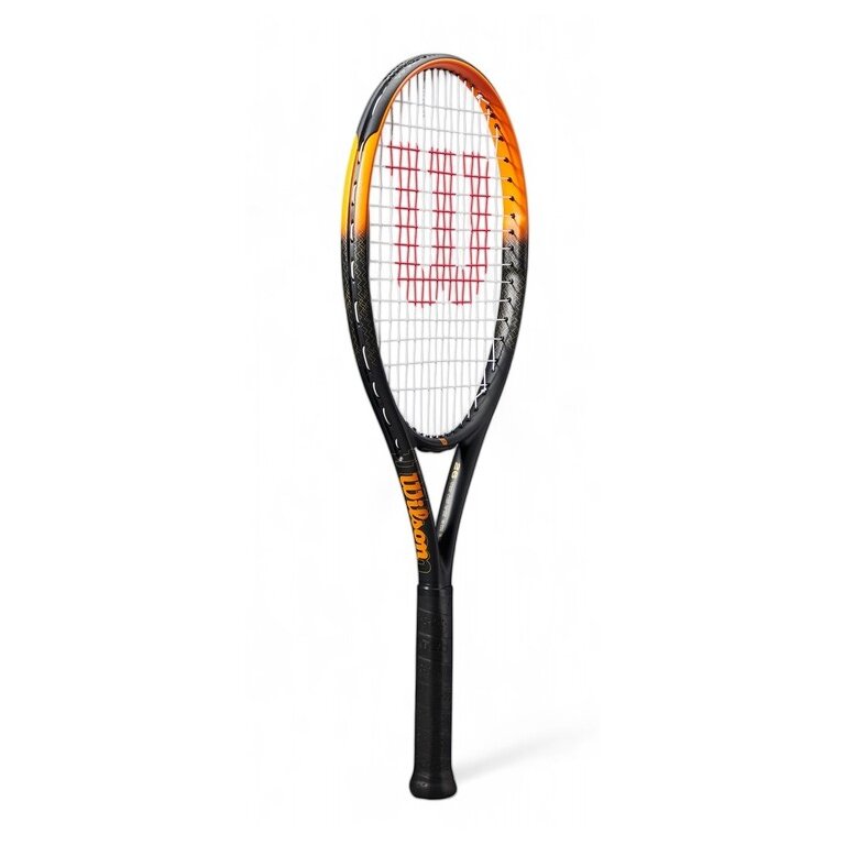 Wilson Kinder-Tennisschläger Burn Spin JR 26in (11-14 Jahre) 2025 schwarz/orange - besaitet -