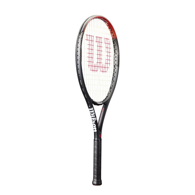 Wilson Kinder-Tennisschläger Pro Staff Precision 26in (11-14 Jahre) 2026 schwarz/rot - besaitet -