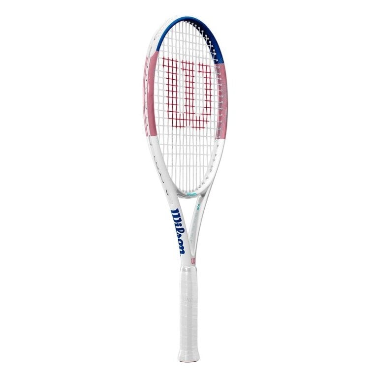 Wilson Tennisschläger Allure 105in/295g/Freizeit 2025 weiss/rosa/blau - besaitet -