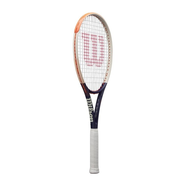 Wilson Tennisschläger Roland Garros Triumph 105in/298g/Freizeit 2025 beige/navyblau - besaitet -