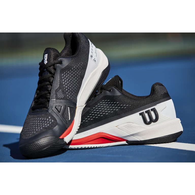 Wilson Rush Pro Tour MID Allcourt Schoen Heren Wit, Zwart