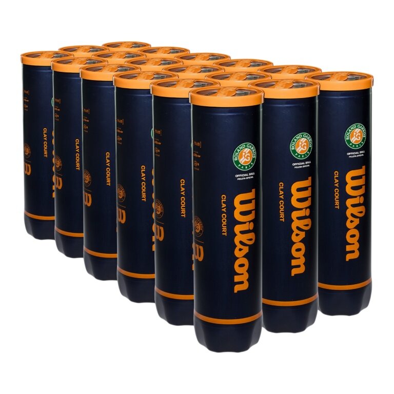 Wilson Tennisbälle Roland Garros Clay Dose 18x4er im Karton