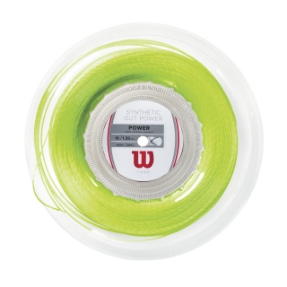 Wilson Tennissaite Synthetic Gut Power 1.30 (Allround+Power) lime 200m Rolle