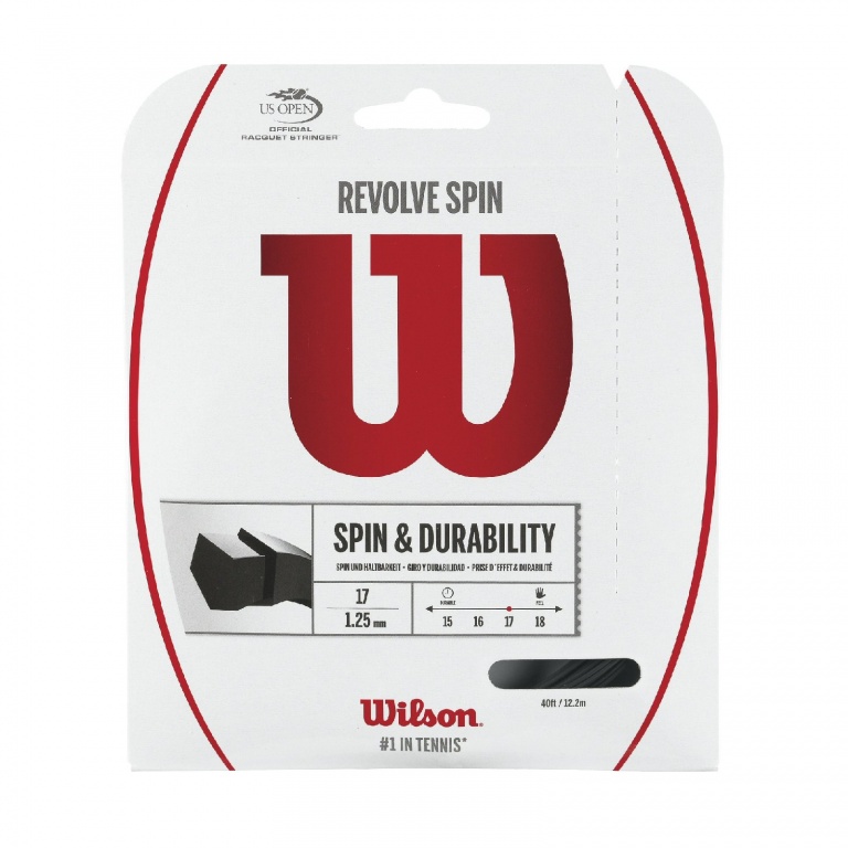 Wilson Tennissaite Revolve Spin (Spin+Haltbarkeit) schwarz 12m Set