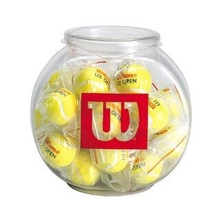 Wilson Schlüsselanhänger Tennisball US-Open 3,5cm gelb 24er Dose