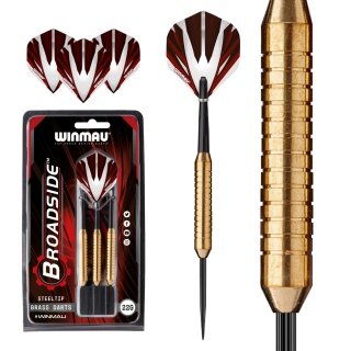 Winmau Dartpfeile Broadside Brass Steeldart 1225-22 Gramm - 3 Stück