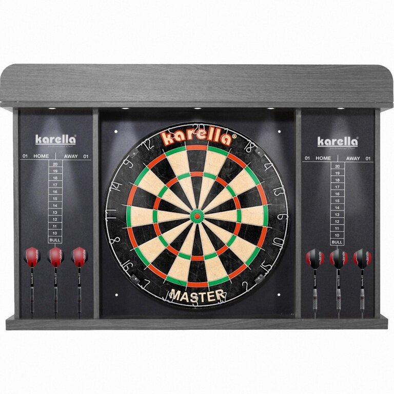 Winmau Dartscheibe Dart-Cabinet Arena mit LED-Beleuchtung