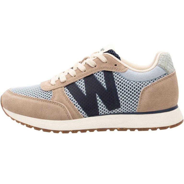 Woden Sneaker Ronja Icon (Veloursleder/Mesh) beige/hellblau Damen
