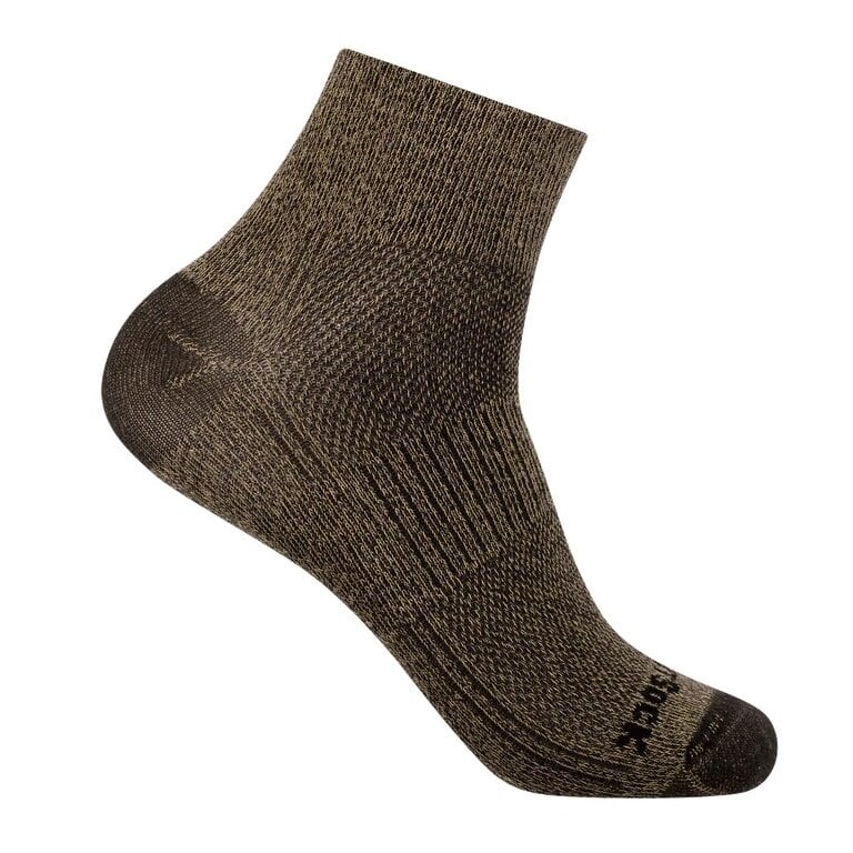 Wrightsock Sportsocken Quarter Coolmesh II (dünn, atmungsaktiv, bequem) khaki - 1 Paar