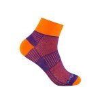 Wrightsock Sportsocken Quarter Coolmesh II (dünn, atmungsaktiv, bequem) royalblau/orange - 1 Paar