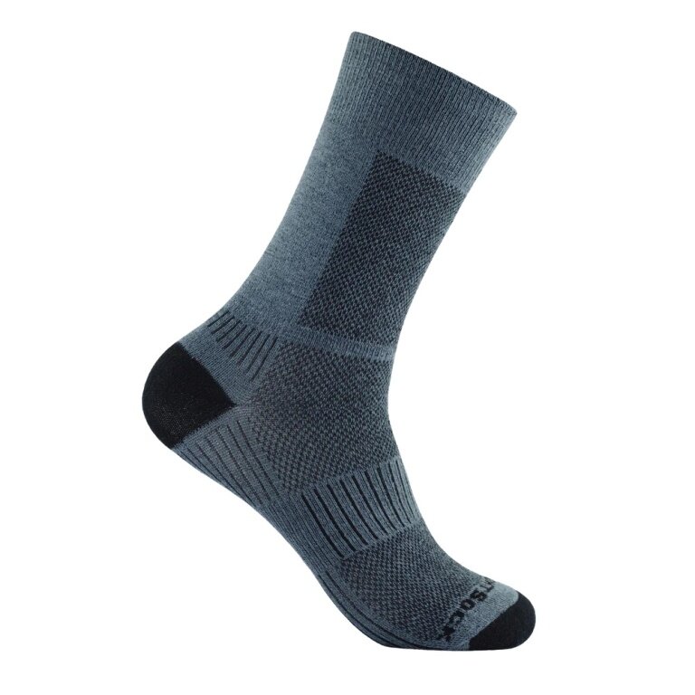 Wrightsock Sportsocken Crew Coolmesh II (dünn, atmungsaktiv, bequem) grau - 1 Paar