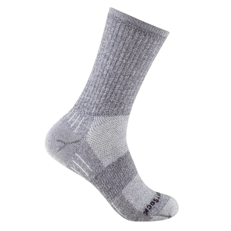 Wrightsock Wandersocke Crew Escape (extra Frottee-Polsterung, mitteldick) hellgrau - 1 Paar