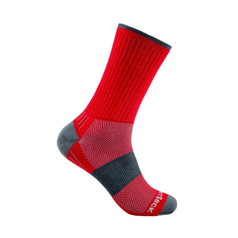 Wrightsock Wandersocke Crew Escape (extra Frottee-Polsterung, mitteldick) rot - 1 Paar