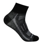 Wrightsock Sportsocken Quarter Endurance (knöchelhoch, Anti-Blasen-Socke) schwarz/grau - 1 Paar
