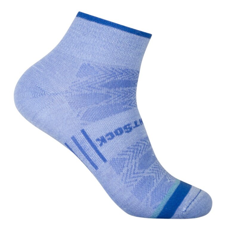 Wrightsock Sportsocken Quarter Coolmesh II (dünn, atmungsaktiv, bequem) hellblau - 1 Paar