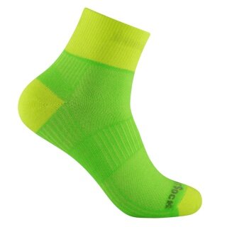 Wrightsock Sportsocken Quarter Coolmesh II (dünn, atmungsaktiv, bequem) limegrün Damen - 1 Paar