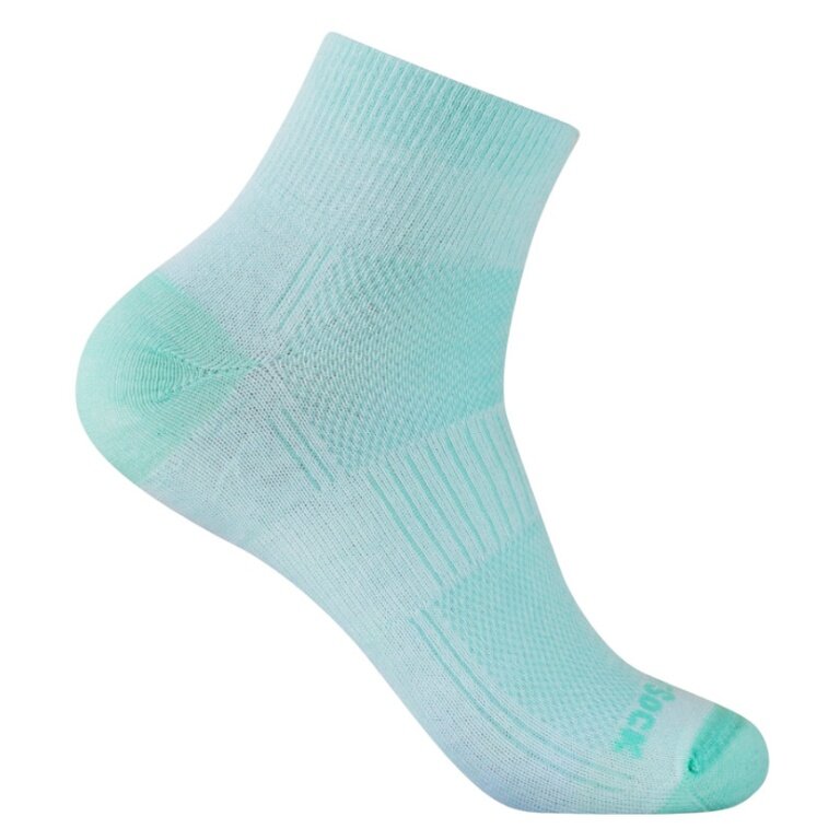 Wrightsock Sportsocken Quarter Coolmesh II (dünn, atmungsaktiv, bequem) hellgrün Damen - 1 Paar