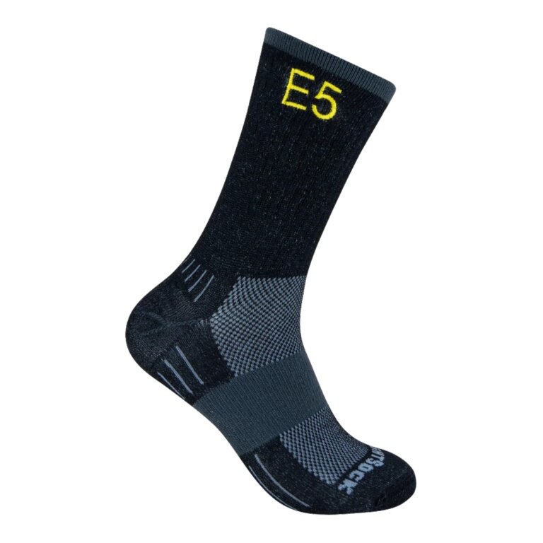 Wrightsock Wandersocke Crew Escape E5 (extra Frottee-Polsterung, mitteldick) dunkelgrau 1 Paar