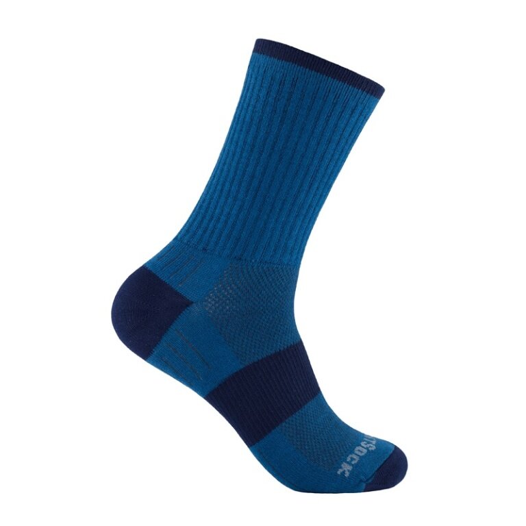 Wrightsock Wandersocke Crew Escape (extra Frottee-Polsterung, mitteldick) azurblau - 1 Paar