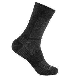 Wrightsock Wandersocke Crew Merino Coolmesh II (dünn, Merinowolle) grau/schwarz - 1 Paar