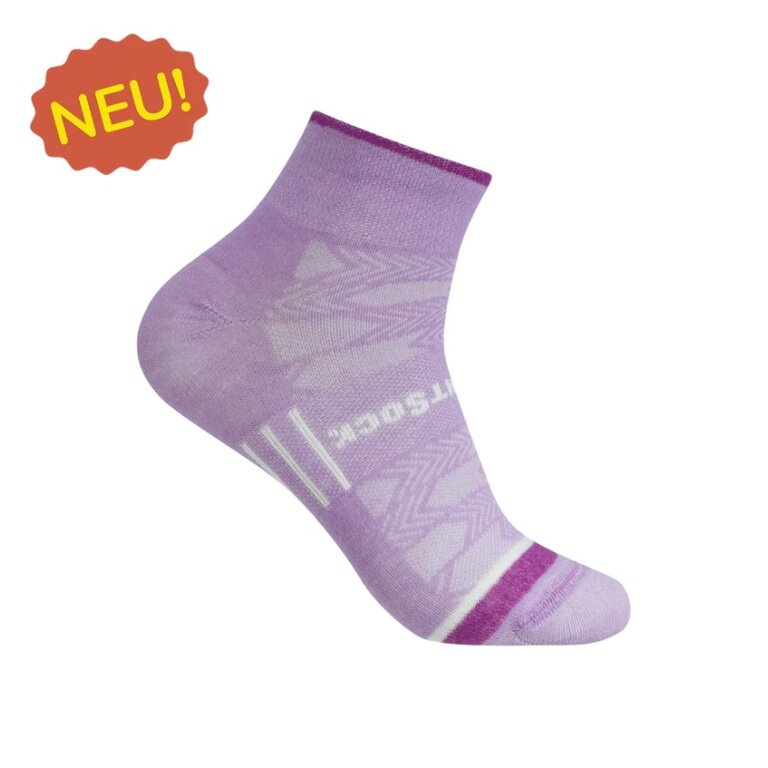 Wrightsock Sportsocken Quarter Coolmesh II (dünn, atmungsaktiv, bequem) pale lila - 1 Paar