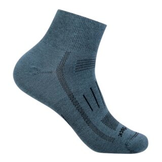 Wrightsock Sportsocken Quarter Endurance (knöchelhoch, Anti-Blasen-Socke) grau - 1 Paar
