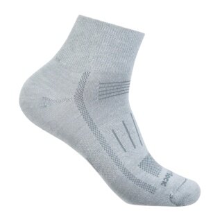 Wrightsock Sportsocken Quarter Endurance (knöchelhoch, Anti-Blasen-Socke) hellgrau - 1 Paar