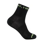 Wrightsock Sportsocken Quarter Plus Coolmesh II Motivsocken (atmungsaktiv, bequem) schwarz/limegrün - 1 Paar