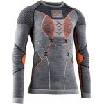 X-Bionic Funktions-Langarmshirt Rundhals Apani 4.0 Merino Unterwäsche schwarz/grau/orange Herren