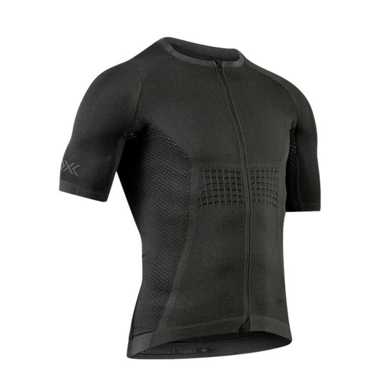 X-Bionic Fahrrad-Shirt Xceed Ride Jersey (Front-Reißverschluss, angenehmes Tragegefühl) schwarz Herren