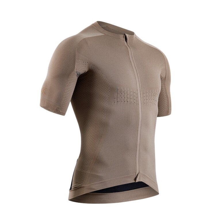 X-Bionic Fahrrad-Shirt Xceed Ride Jersey (Front-Reißverschluss, angenehmes Tragegefühl) sand/beige Herren