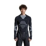 X-Bionic Funktions-Langarmshirt Energy Accumulator Light Half Zip Unterwäsche schwarz/grau Herren