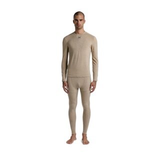 X-Bionic Funktions-Langarmshirt Mightywool Shirt LS (Merinowolle, warm) sand/beige Herren