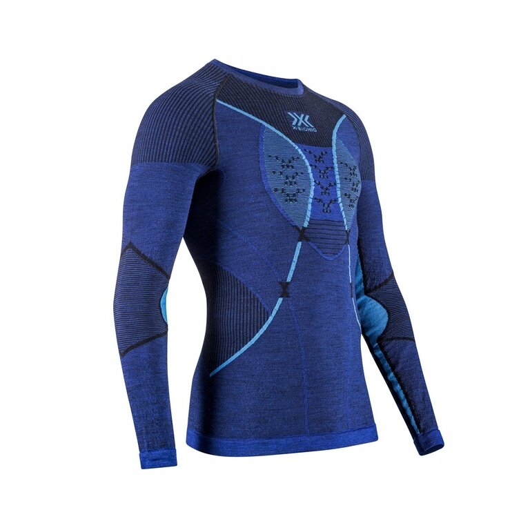 X-Bionic Funktionsunterwäsche Langarmshirt Merino-Natural Shirt (Merinowolle) blau Herren