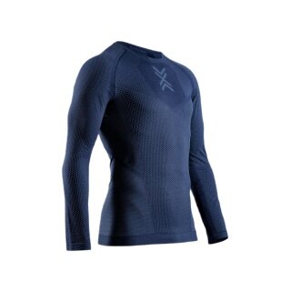 X-Bionic Lauf-Langarmshirt Xceed Run Shirt LS (leicht, optimale Temperaturregulierung) marineblau/slate Herren