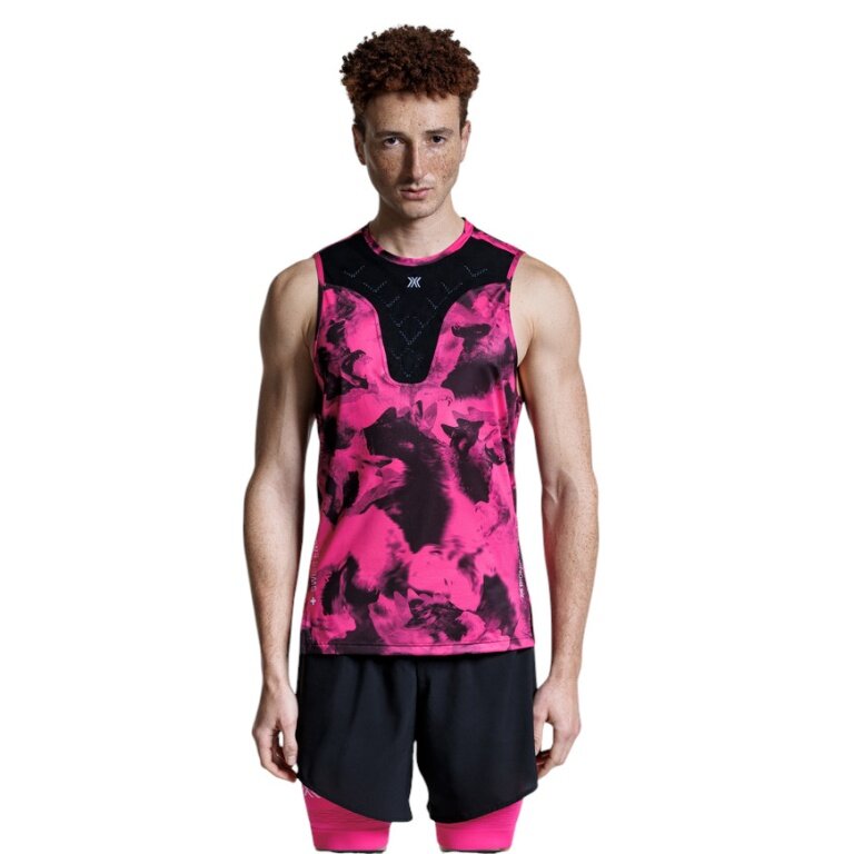 X-Bionic Lauf-Tanktop Corefusion Run Tank neopink/schwarz Herren