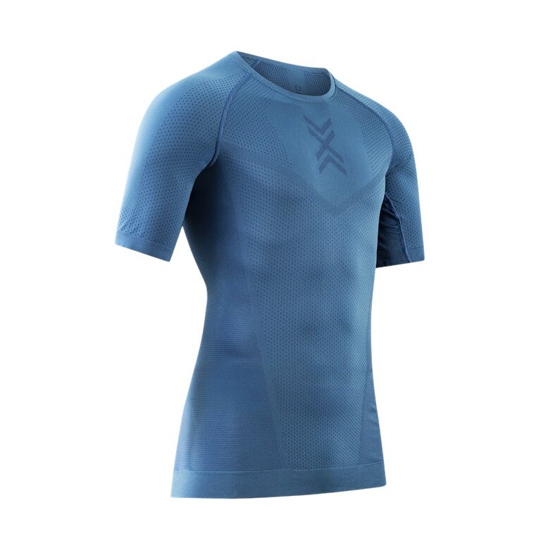 X-Bionic Laufshirt Xceed Ride Run Shirt (optimale Thermoregulation) slateblau/marine Herren