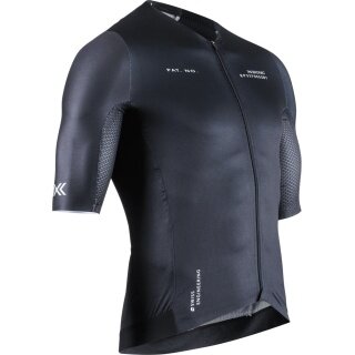 X-Bionic Fahrrad-Shirt Corefusion Aero Jersey (Front-Reißverschluss, leicht, atmungsaktiv) schwarz Herren