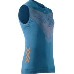 X-Bionic Tank-Singlet Twyce Run ärmellos Unterwäsche mineralblau/orange Herren