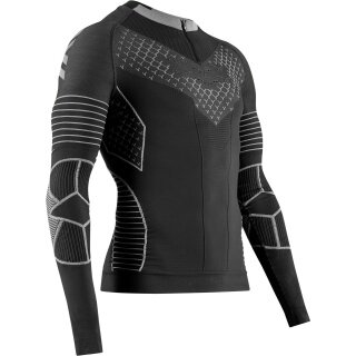 X-Bionic Lauf-Langarmshirt Twyce Run Shirt LS (enganliegend) schwarz/charcoalgrau Herren