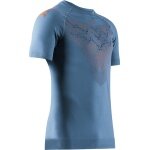 X-Bionic Laufshirt Twyce Run (enganliegend) Kurzarm mineralblau/orange Herren