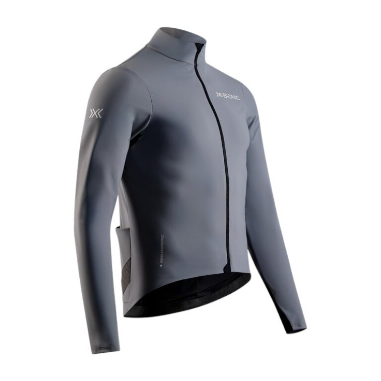 X-Bionic Fahrradjacke Corefusion Ride Softshell (3 Rückentaschen, winddicht, optimale Bewegungsfreiheit) grau Herren