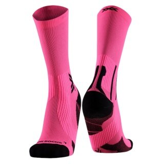 X-Socks Laufsocke Run Perform Crew fluo pink/schwarz Herren - 1 Paar